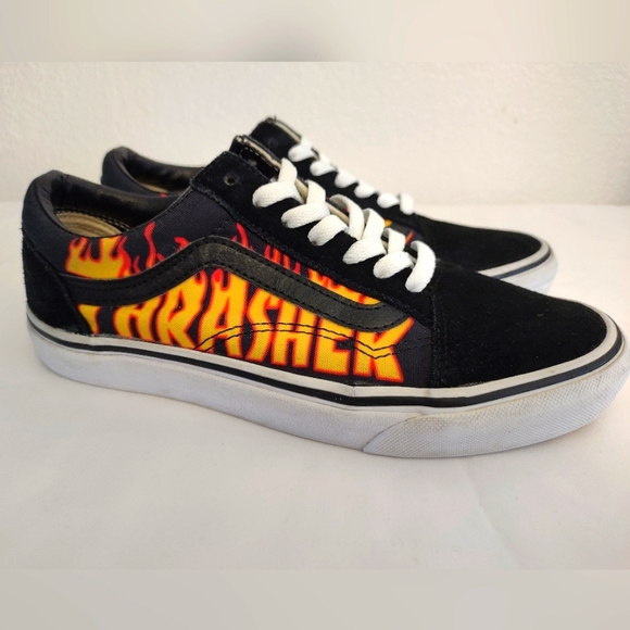 Vans Shoes - Vans x THRASHER Skate Old Skool Shoe RARE Women's 7 Men's 5.5
